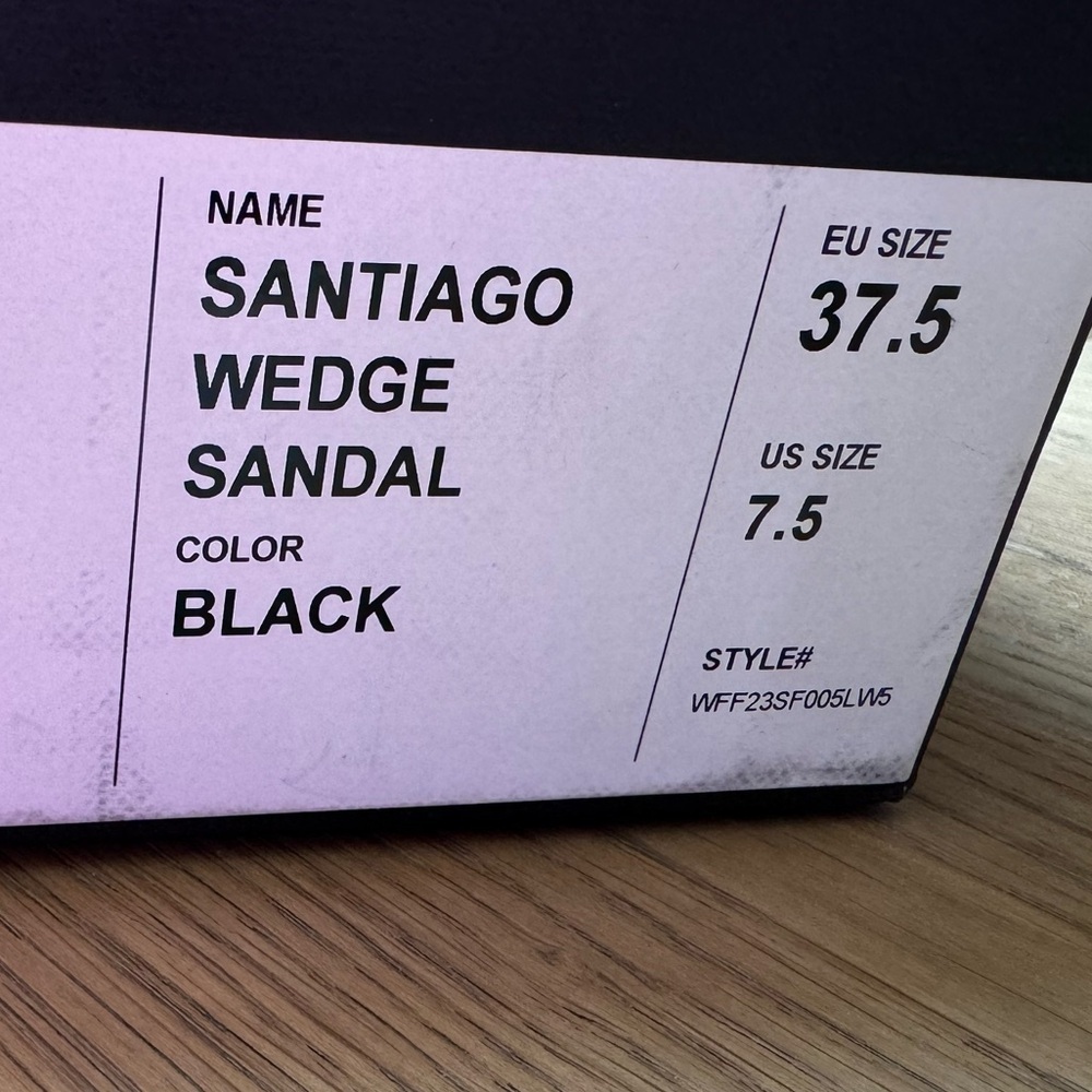 BNIB Rag & Bone Santiago Wedge - Black Leather - Size 7.5 (37.5) - Picture 8 of 11